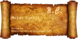 Moldt Cirill névjegykártya